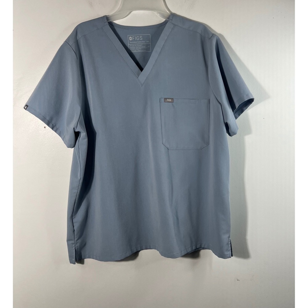 Figs Catarina‎ 1 Pocket Scrub Top Light Blue Gray 2XL Style 1000211 PO#5858
